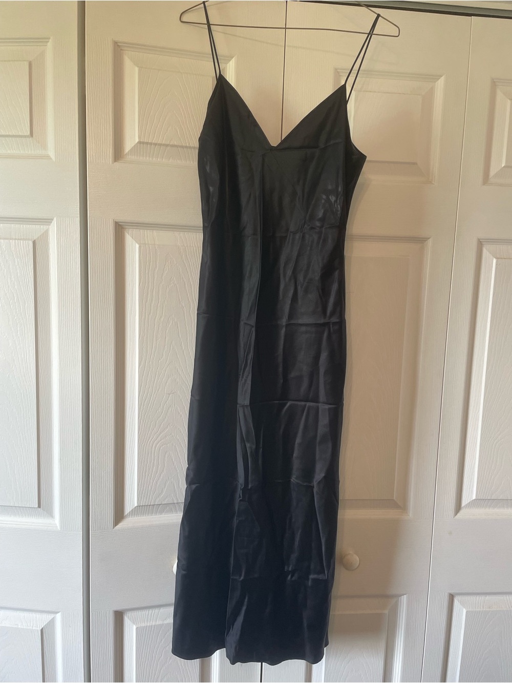 Saint Laurent by Hedi Silmane Black Silk Slip Dress